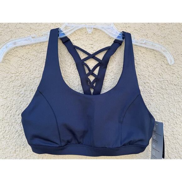 Ideology Black Lace Back Sports Bra XS NWT - Picture 1 of 5